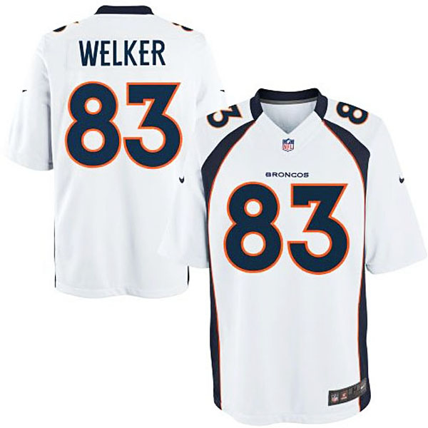 Men's Denver Broncos #83 Wes Welker Nike White Limited Jersey