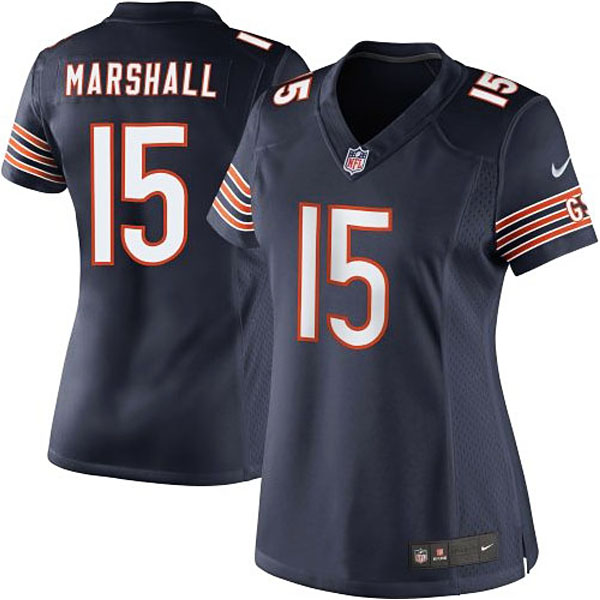 Women's Chicago Bears #15 Brandon Marshall Nike Navy Blue Limited Jersey