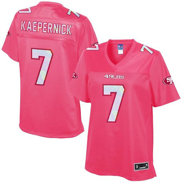 Women's San Francisco 49ers #7 Colin Kaepernick Pro Line Pink Jersey