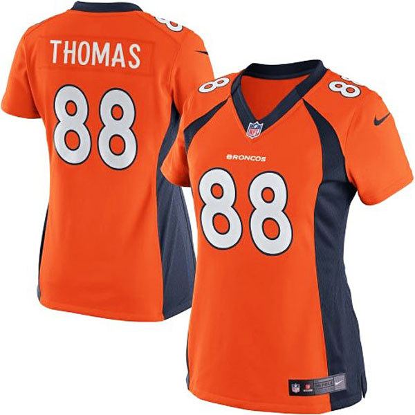 Women's Denver Broncos #88 Demaryius Thomas Nike Orange Limited Jersey