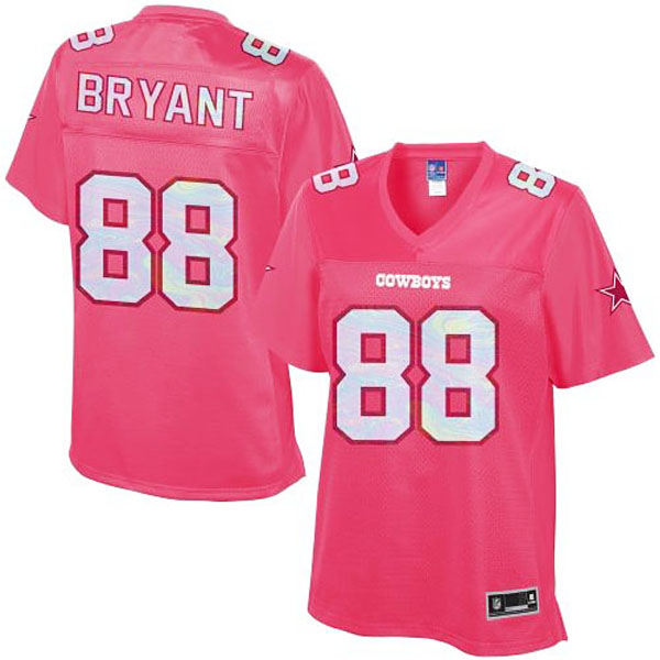 Women's Dallas Cowboys #88 Dez Bryant Pro Line Pink Jersey