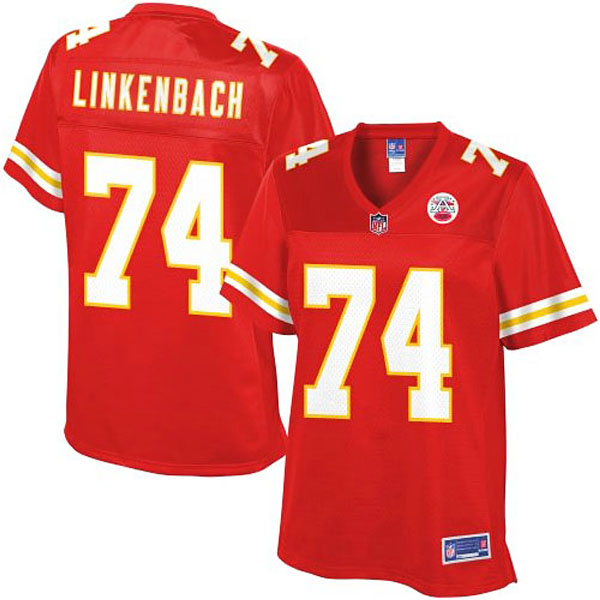 Womens Kansas City Chiefs #74 Jeff Linkenbach Pro Line Team Color Jersey