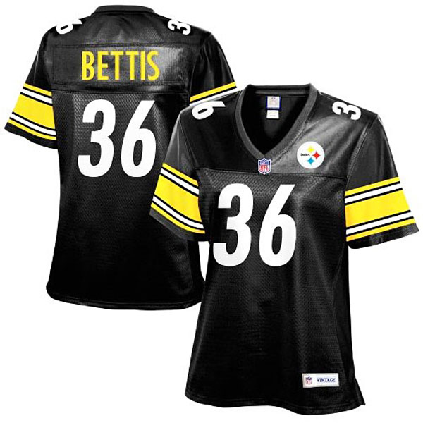 Women's Pittsburgh Steelers #36 Jerome Bettis Black Retired Player Jersey