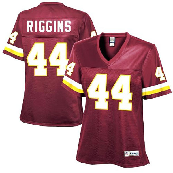 Women's Washington Redskins #44 John Riggins Burgundy Retired Player Jersey