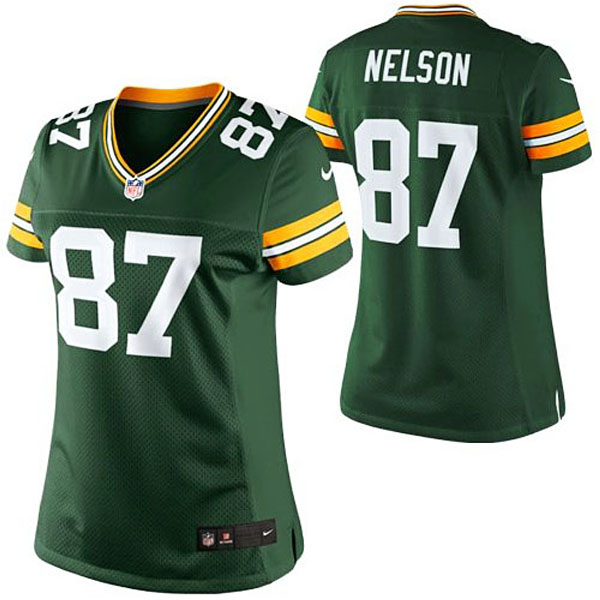 Women's Green Bay Packers #87 Jordy Nelson Nike Green Limited Jersey