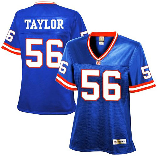 Women's New York Giants #56 Lawrence Taylor Royal Blue Retired Player Jersey