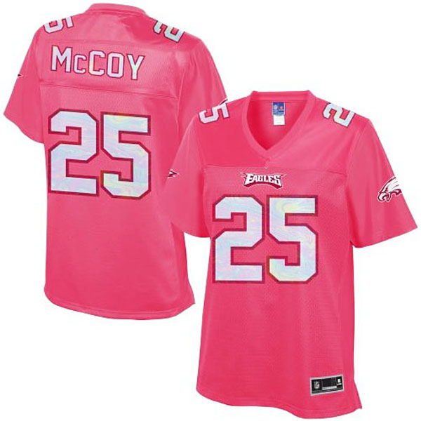 Women's Philadelphia Eagles #25 LeSean McCoy Pro Line Pink Jersey