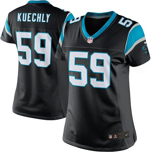 Women's Carolina Panthers #59 Luke Kuechly Nike Black Limited Jersey