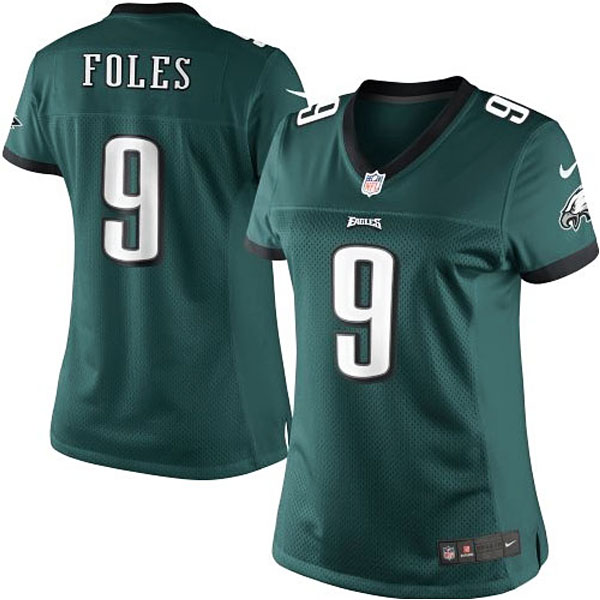 Women's Philadelphia Eagles #9 Nick Foles Nike Midnight Green Limited Jersey