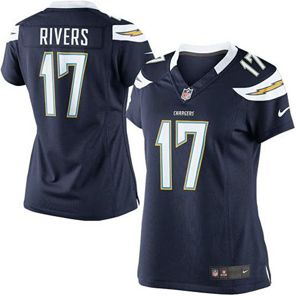 Women's San Diego Chargers #17 Philip Rivers Nike Navy Blue Limited Jersey