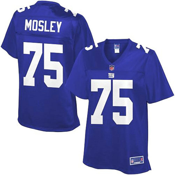 Women's Pro Line Brandon Mosley New York Giants #75 Team Color Jersey