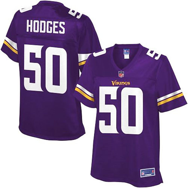 Women's Pro Line Gerald Hodges Minnesota Vikings #50 Team Color Jersey