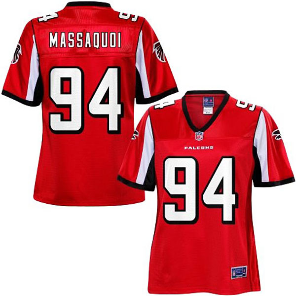 Women's Pro Line Jonathan Massaquoi Atlanta Falcons #94 Team Color Jersey