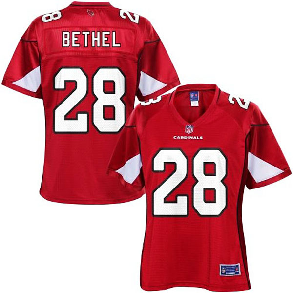 Women's Pro Line Justin Bethel Arizona Cardinals #28 Team Color Jersey