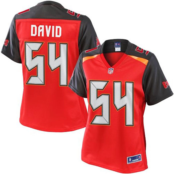 Womens Pro Line Lavonte David Red Tampa Bay Buccaneers #54 Jersey