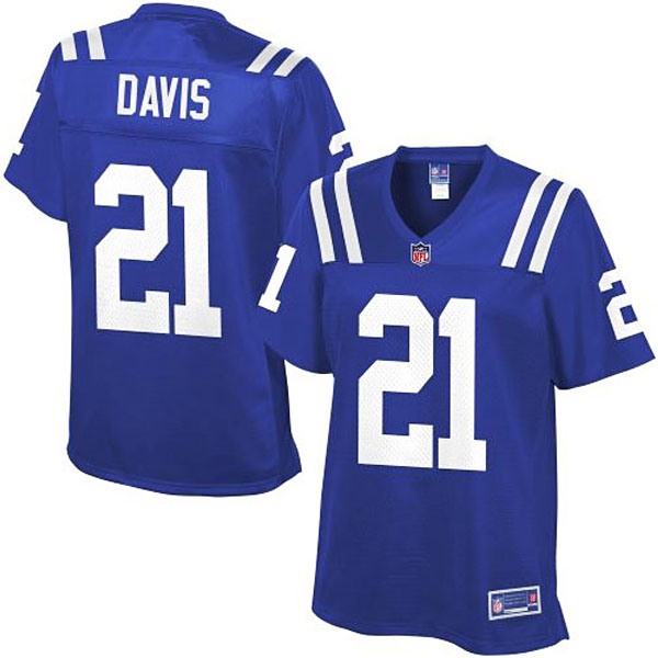 Women's Pro Line Vontae Davis Indianapolis Colts #21 Team Color Jersey