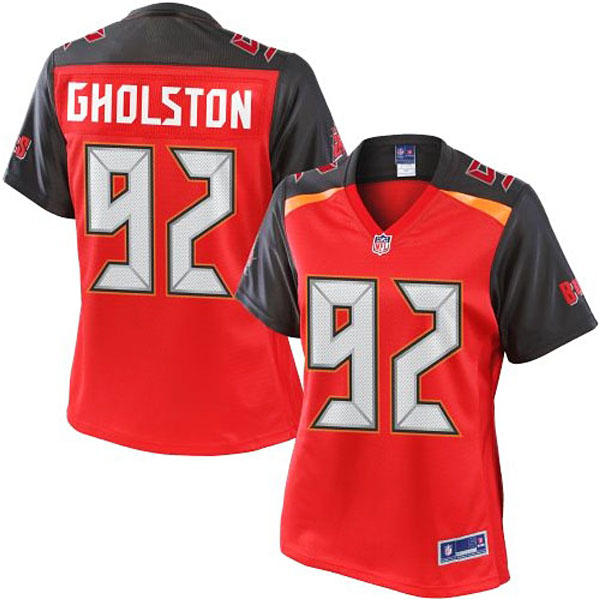 Womens Pro Line William Gholston Red Tampa Bay Buccaneers #92 Jersey