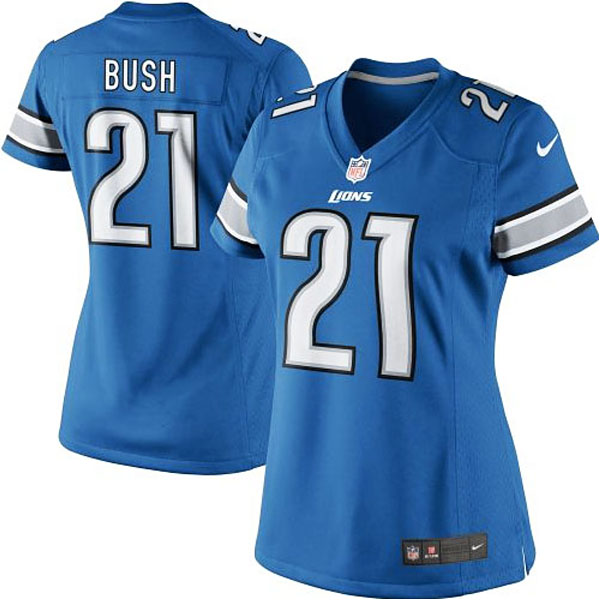 Women's Detroit Lions #21 Reggie Bush Nike Light Blue Limited Jersey