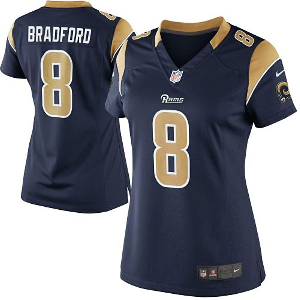 Women's St. Louis Rams Sam Bradford Nike Navy Blue Limited Jersey