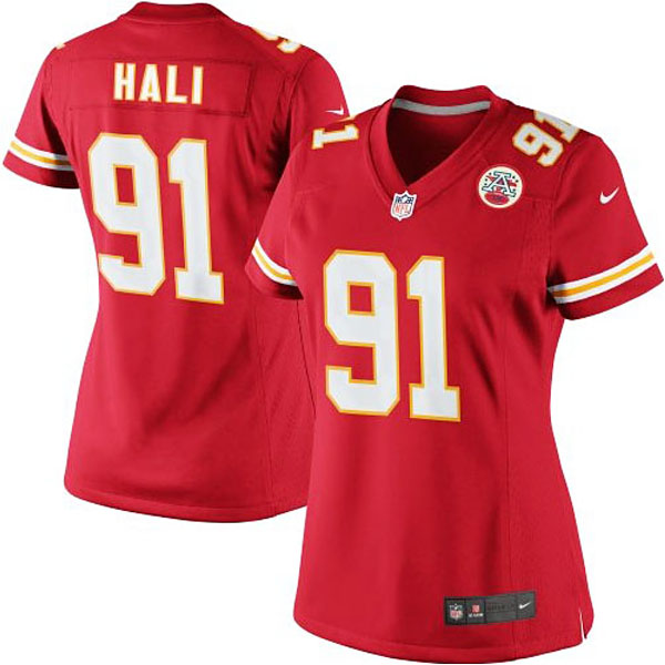 Women's Kansas City Chiefs #91 Tamba Hali Nike Red Limited Jersey