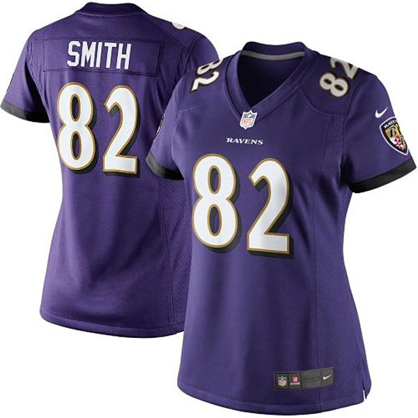 Women's Baltimore Ravens #82 Torrey Smith Nike Purple Limited Jersey