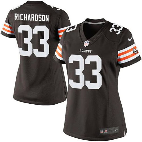 Women's Cleveland Browns #33 Trent Richardson Nike Brown Limited Jersey