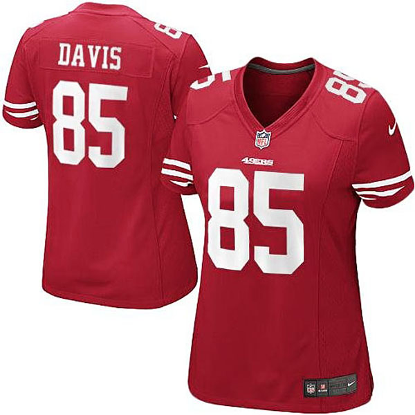 Women's San Francisco 49ers #85 Vernon Davis Nike Scarlet Limited Jersey