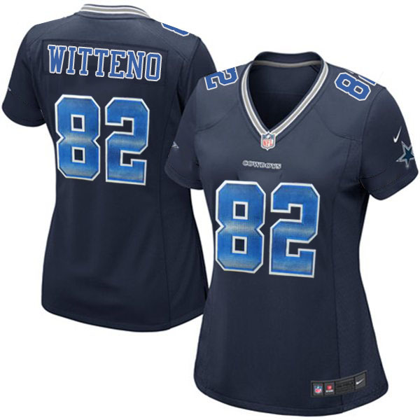 Women New Nike Dallas Cowboys #82 Jason Witten Elite Navy Blue Jersey