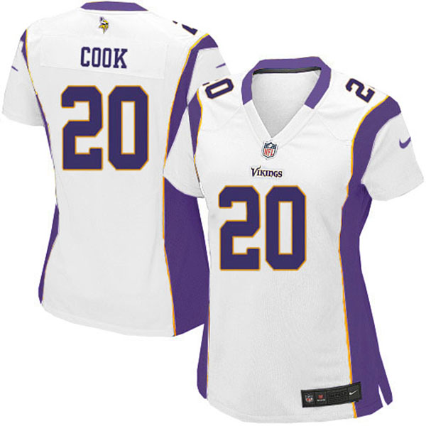 Women Nike Minnesota Vikings #20 Chris Cook White Game NFL Jersey