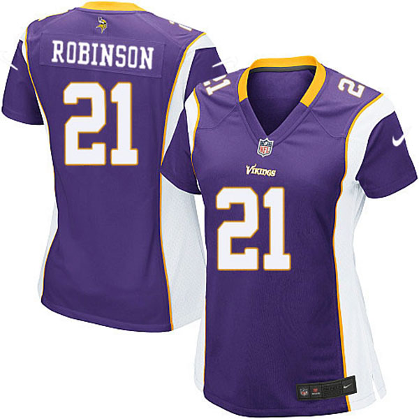 Women Nike Minnesota Vikings #21 Josh Robinson Purple Elite NFL Jersey