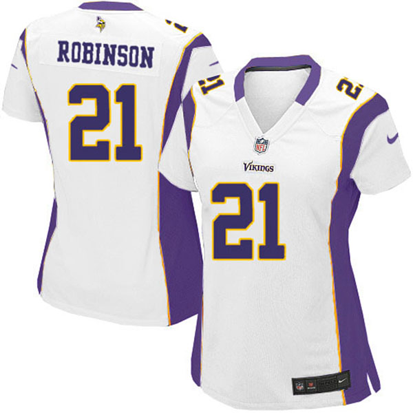 Women Nike Minnesota Vikings #21 Josh Robinson White Elite NFL Jersey