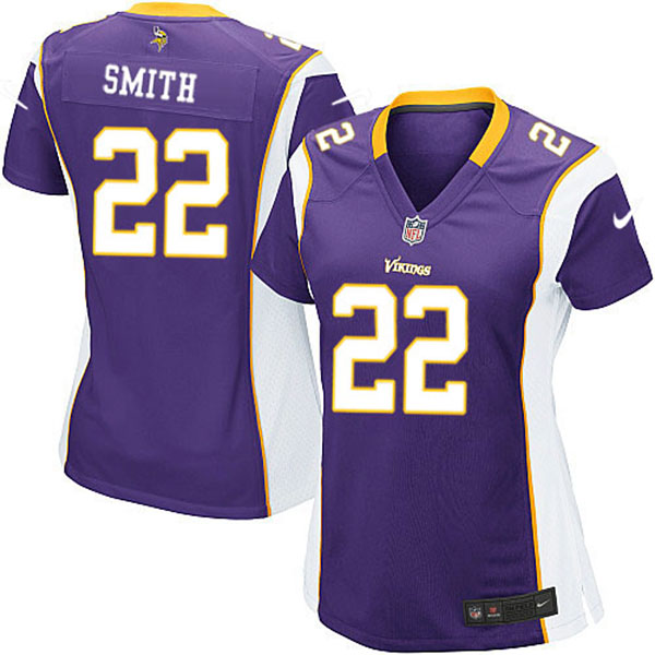 Women Nike Minnesota Vikings #22 Harrison Smith Purple Elite NFL Jersey