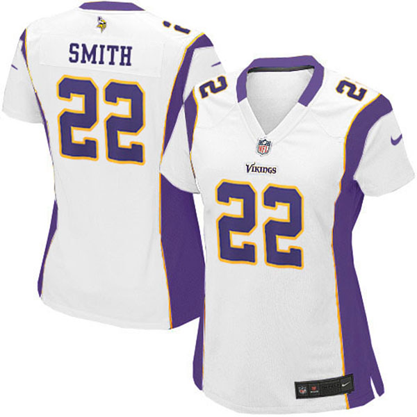 Women Nike Minnesota Vikings #22 Harrison Smith White Elite NFL Jersey