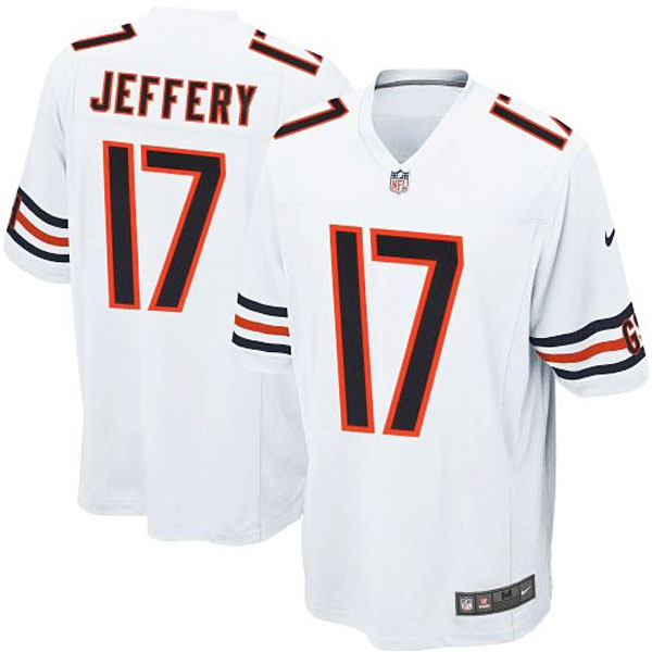 Youth Chicago Bears #17 Alshon Jeffery Nike White Game Jersey