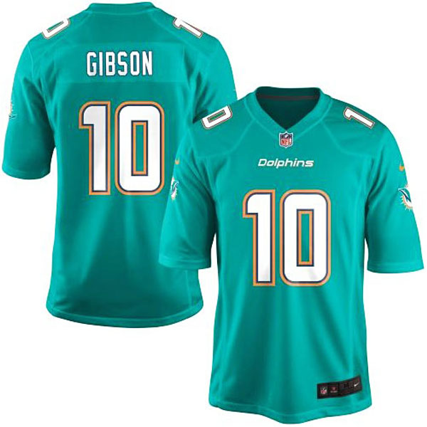 Nike Youth Miami Dolphins #10 Brandon Gibson Team Color Game Jersey-Aqua