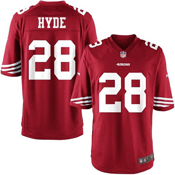 Nike Youth San Francisco 49ers #28 Carlos Hyde Team Color Game Jersey