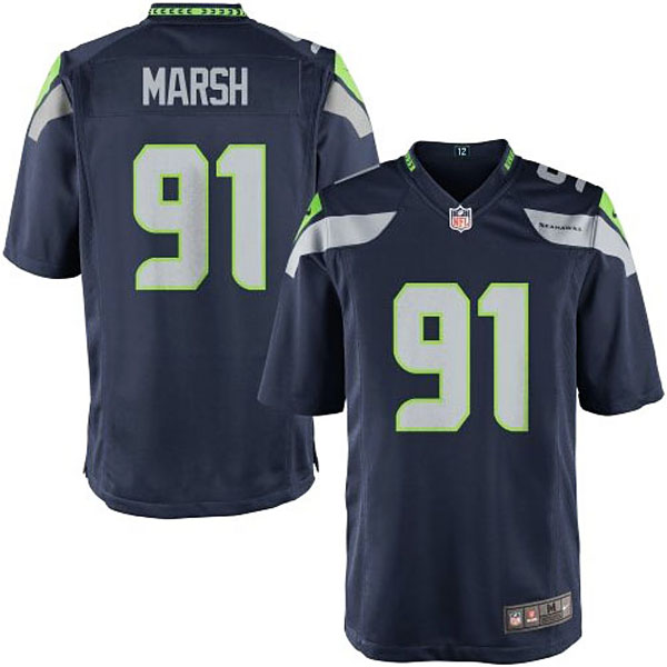 Nike Youth Seattle Seahawks #91 Cassius Marsh Team Color Game Jersey