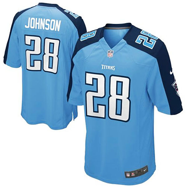 Nike Tennessee Titans #28 Youth Chris Johnson Game Team Color Jersey