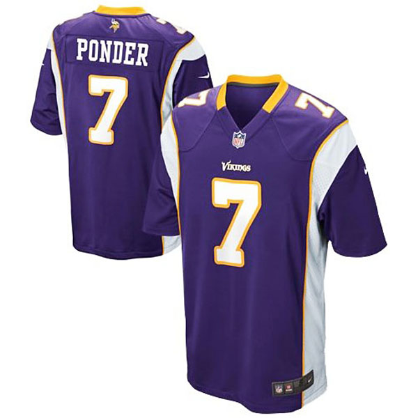 Nike Minnesota Vikings #7 Youth Christian Ponder Game Team Color Jersey