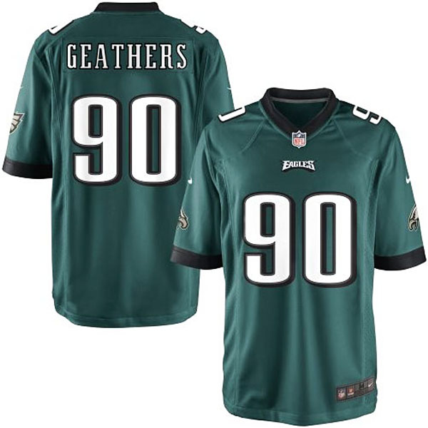 Nike Youth Philadelphia Eagles #90 Clifton Geathers Team Color Game Jersey