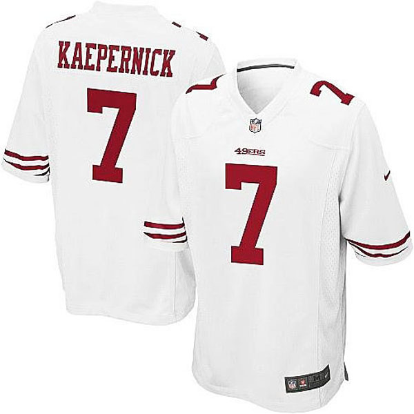 Youth San Francisco 49ers #7 Colin Kaepernick Nike White Game Jersey