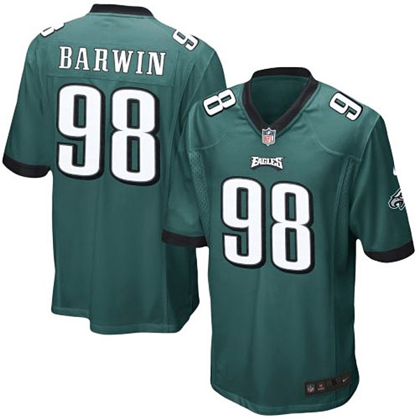 Youth Philadelphia Eagles #98 Connor Barwin Nike Midnight Green Team Color Game Jersey