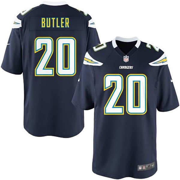 Nike Youth San Diego Chargers #20 Crezdon Butler Team Color Game Jersey