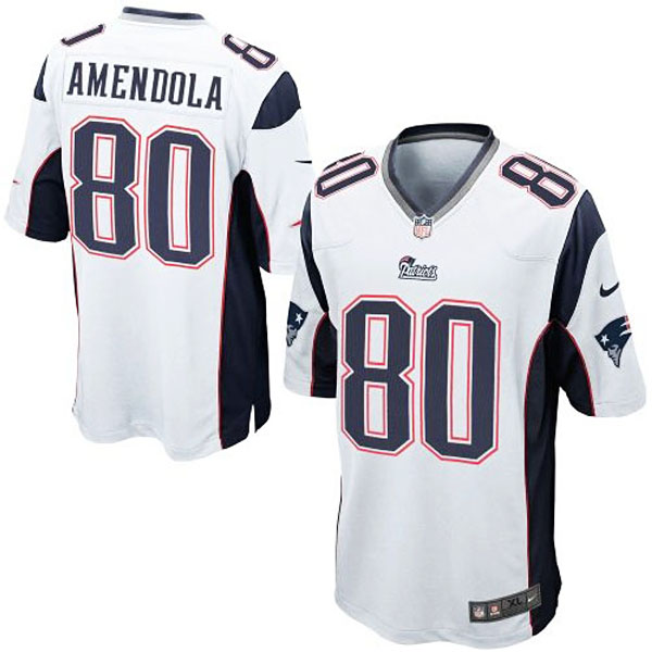 Youth New England Patriots #80 Danny Amendola Nike White Game Jersey