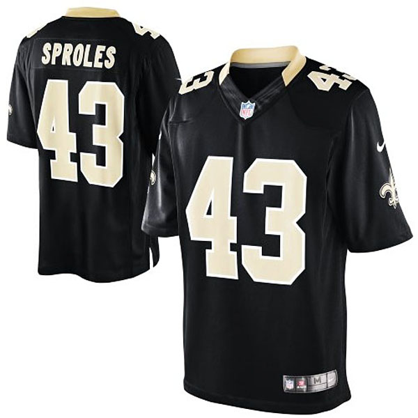 Youth New Orleans Saints #43 Darren Sproles Nike Black Limited Jersey