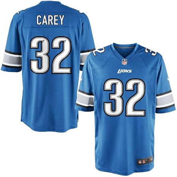 Nike Youth Detroit Lions #32 Don Carey Team Color Game Jersey