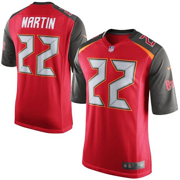 Youth Tampa Bay Buccaneers #22 Doug Martin Nike Red Team Color Game Jersey