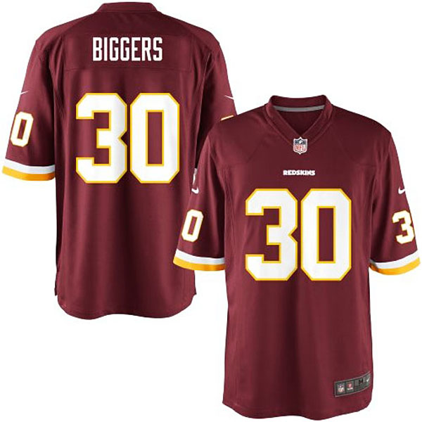 Nike Youth Washington Redskins #30 EJ Biggers Team Color Game Jersey