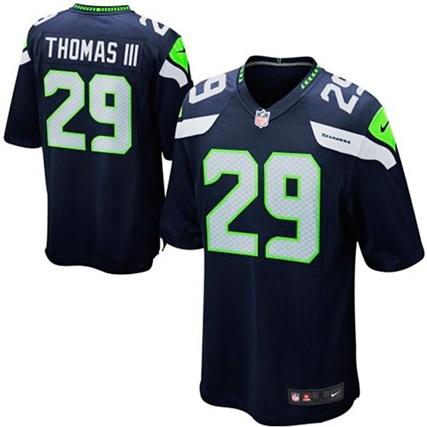 Youth Seattle Seahawks #29 Earl Thomas Nike College Navy Team Color Game Jersey