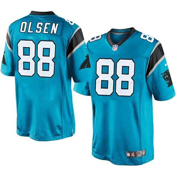 Youth Carolina Panthers #88 Greg Olsen Nike Panther Blue Alternate Game Jersey